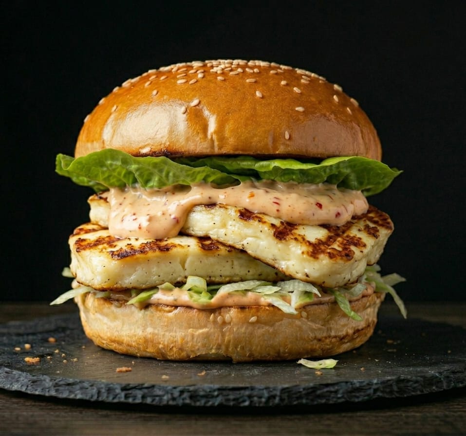 Halloumi Burger (V)